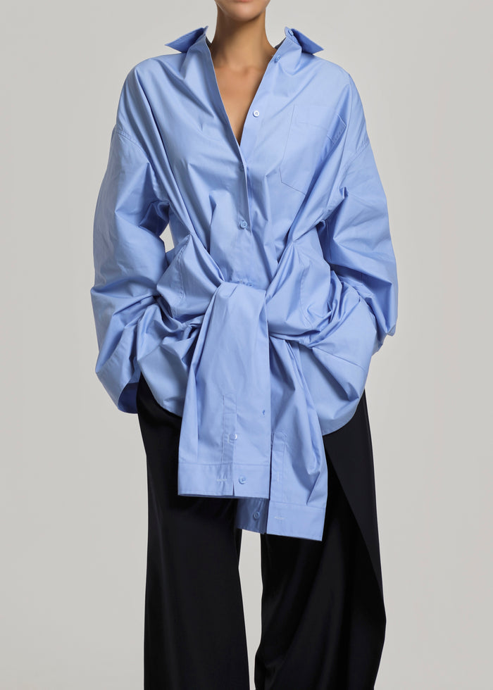 Birkholm Double Sleeve Tie Shirt - Blue