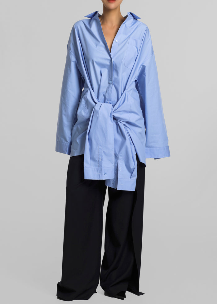 Birkholm Double Sleeve Tie Shirt - Blue
