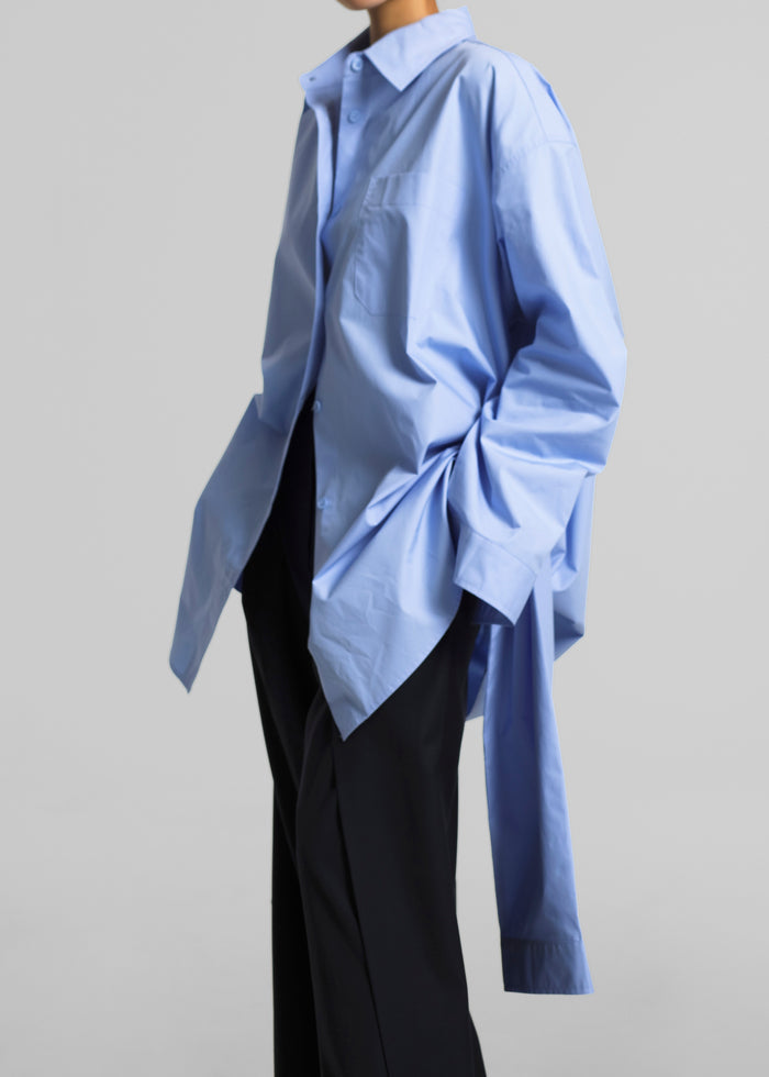 Birkholm Double Sleeve Tie Shirt - Blue