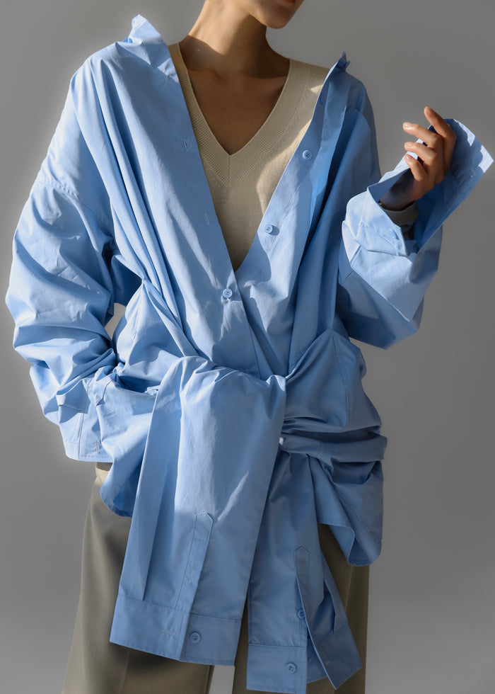 Birkholm Double Sleeve Tie Shirt - Blue