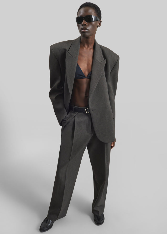 Blerick Belted Trousers - Dark Grey