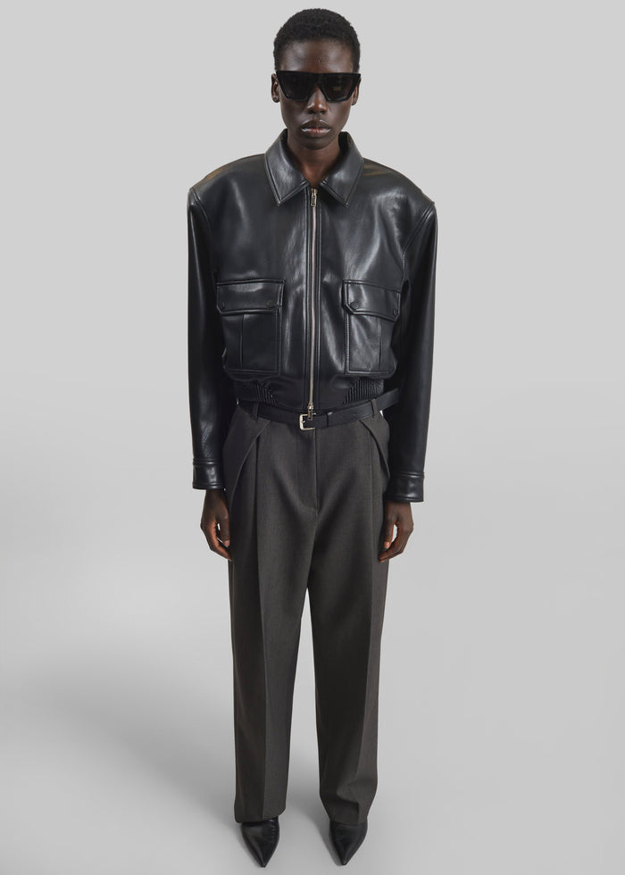 Blerick Belted Trousers - Dark Grey