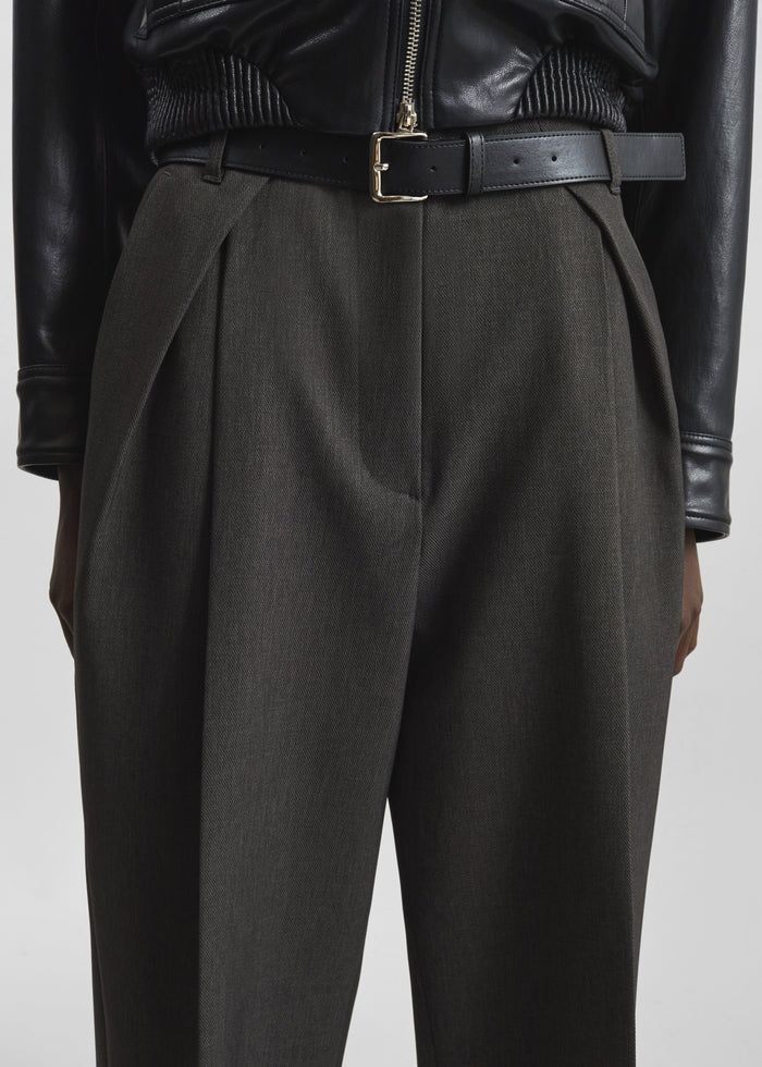 Blerick Belted Trousers - Dark Grey