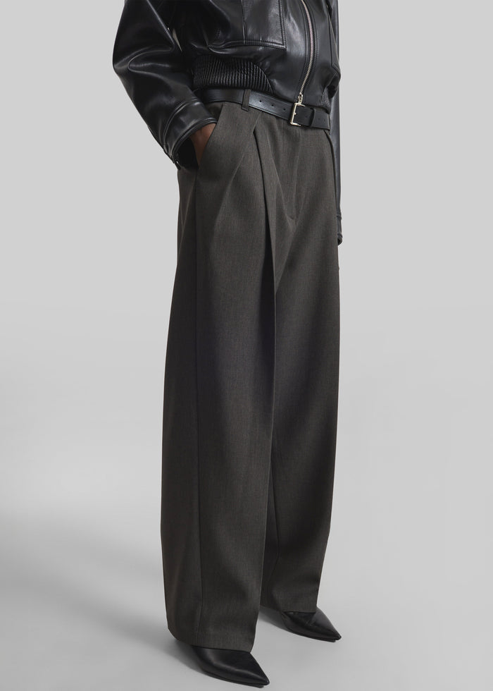 Blerick Belted Trousers - Dark Grey