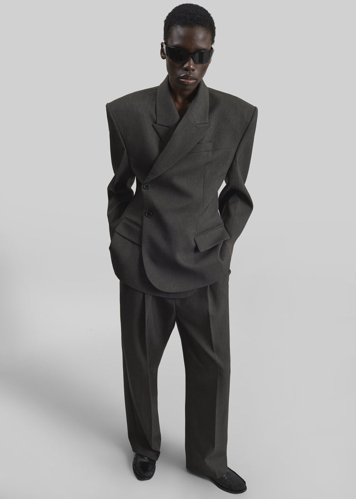 Blerick Belted Trousers - Dark Grey