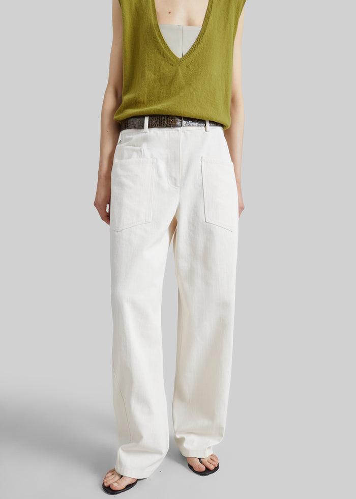 Bliss Barrel Leg Jeans - Ivory