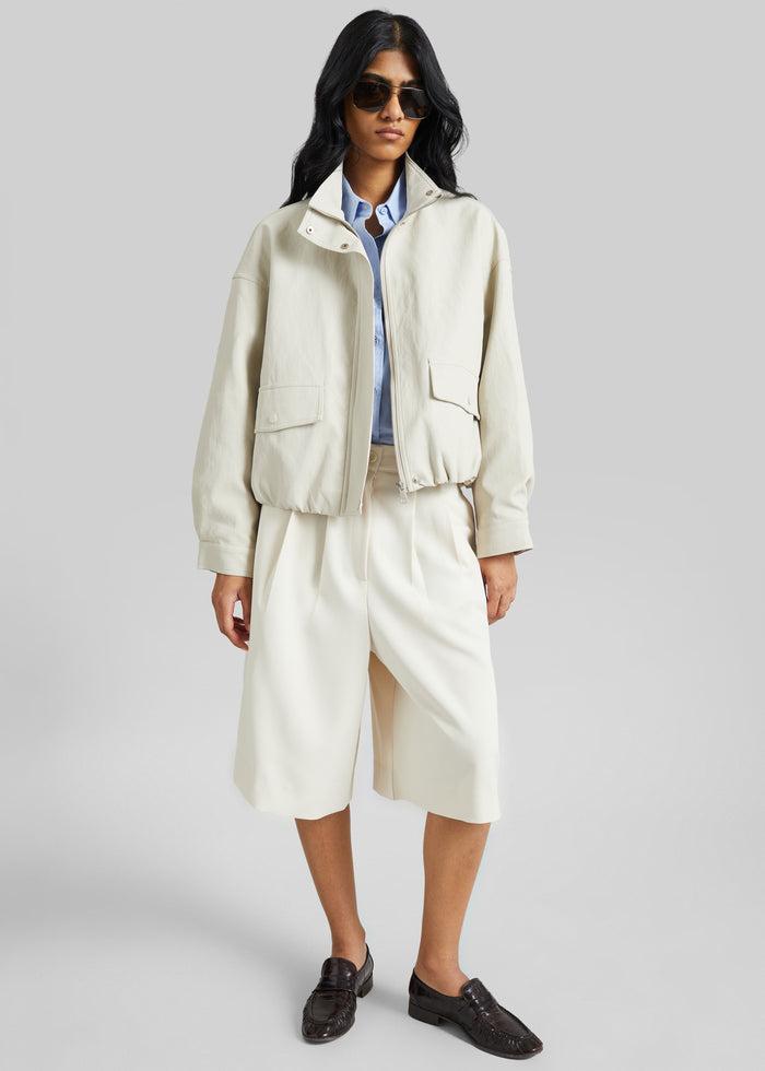 Brasov Bubble Hem Jacket - Light Beige