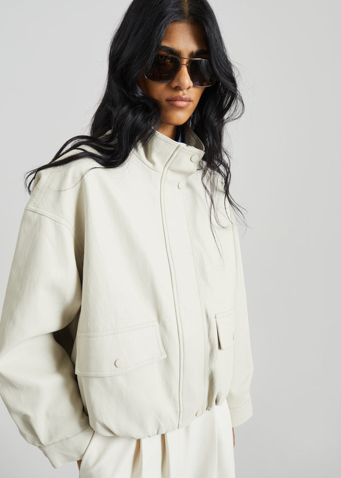 Brasov Bubble Hem Jacket - Light Beige