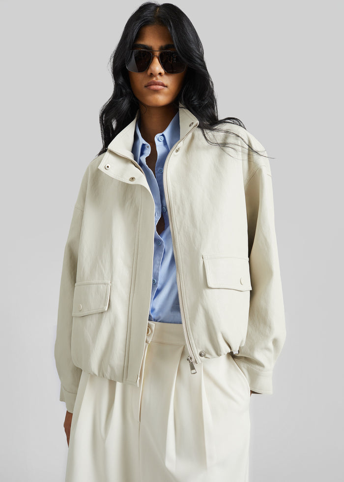 Brasov Bubble Hem Jacket - Light Beige