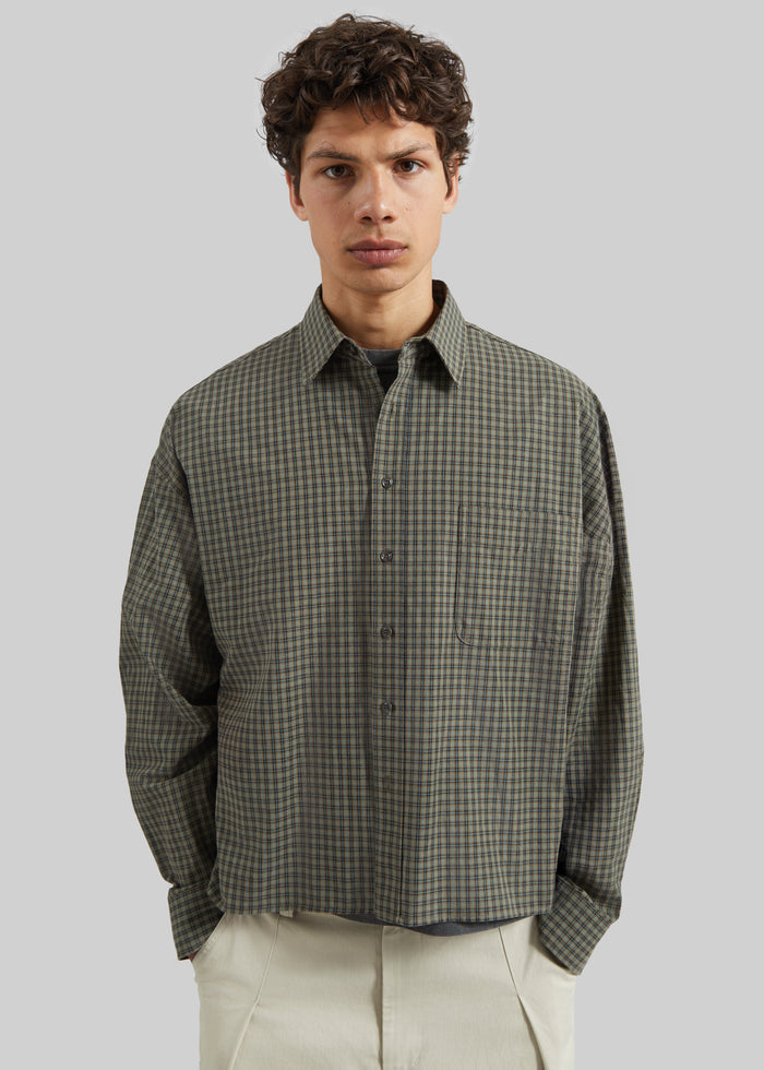 Bray Boxy Shirt - Olive Glen Plaid
