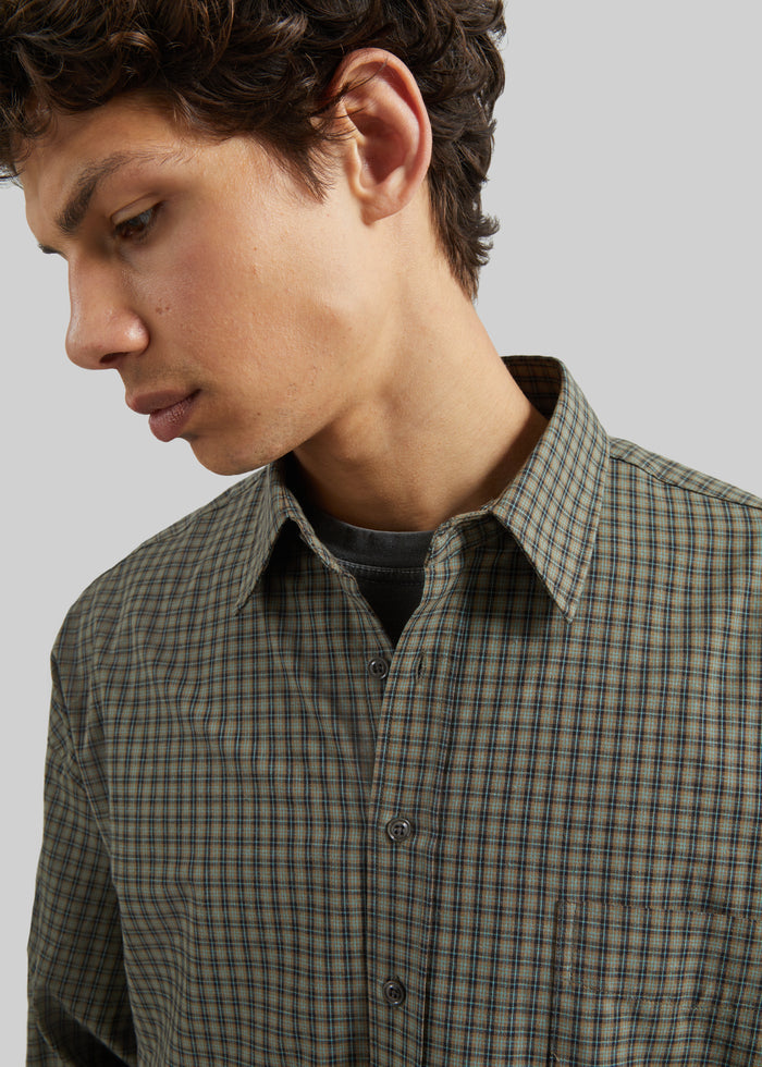 Bray Boxy Shirt - Olive Glen Plaid