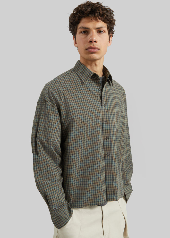 Bray Boxy Shirt - Olive Glen Plaid