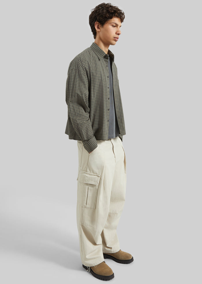 Bray Boxy Shirt - Olive Glen Plaid