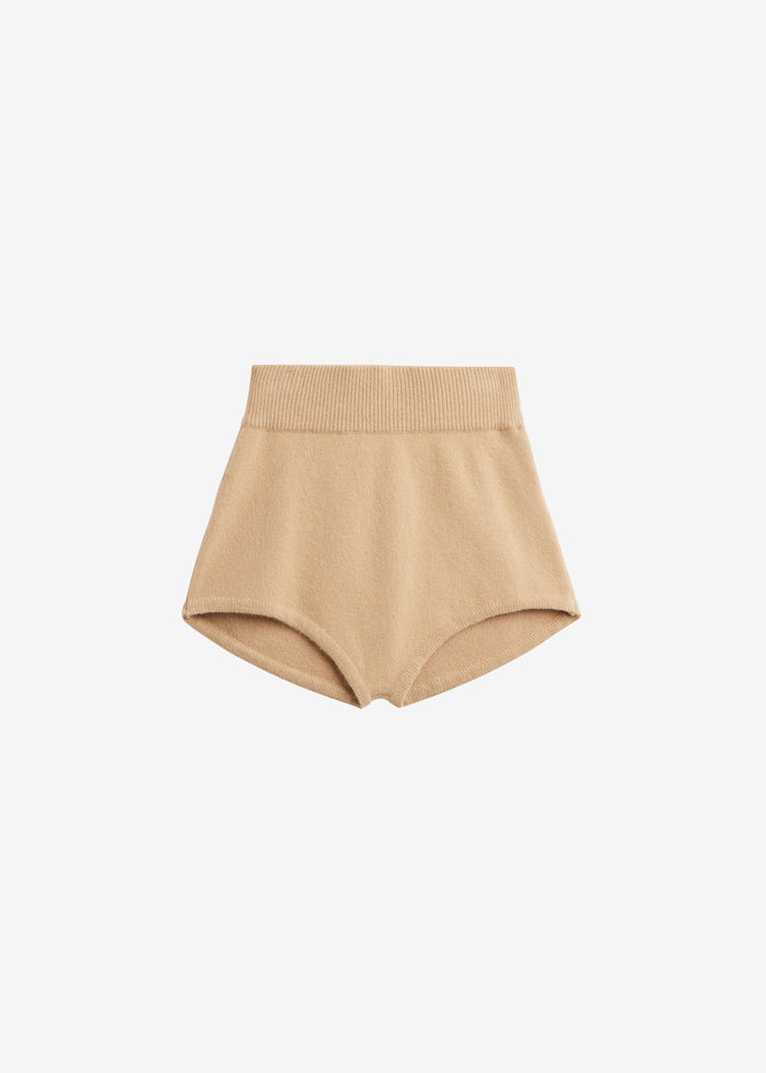 Bresica Knit Hot Pants - Camel
