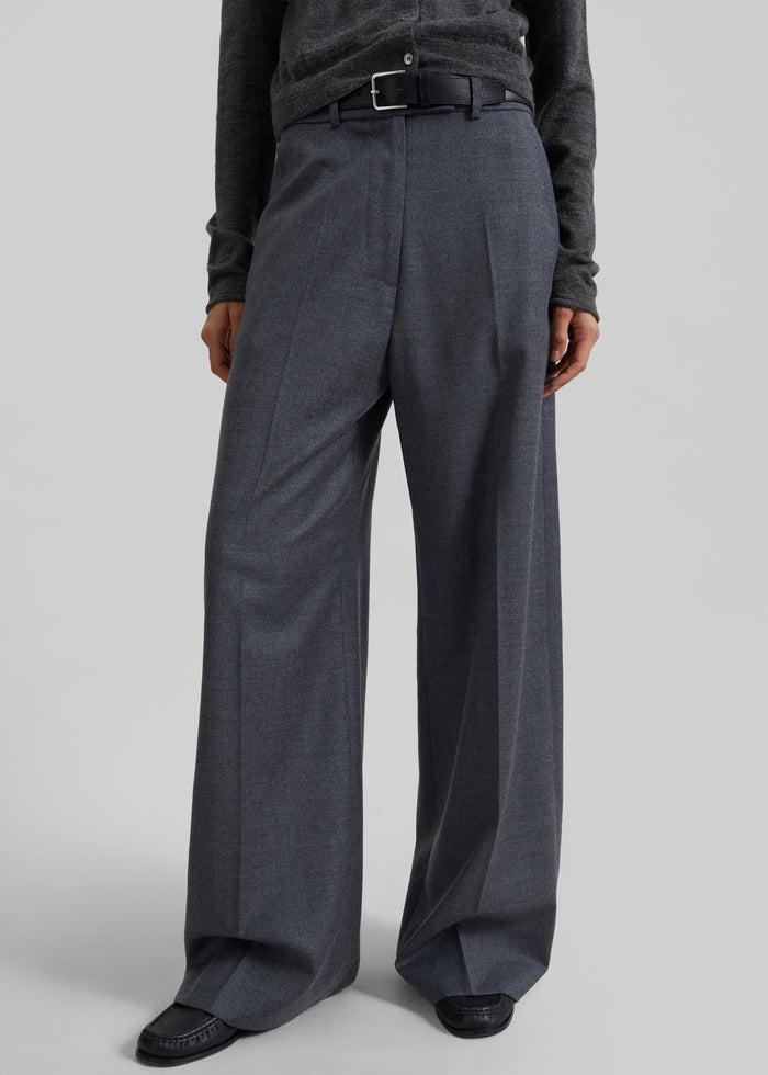 Brickell Flannel Trousers - Grey Melange