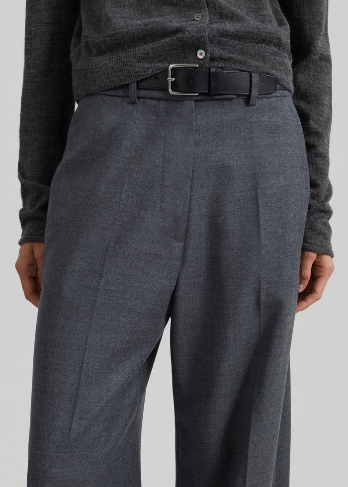Brickell Flannel Trousers - Grey Melange