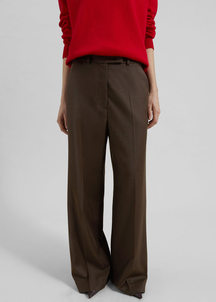 Brickell Flannel Trousers - Mocha