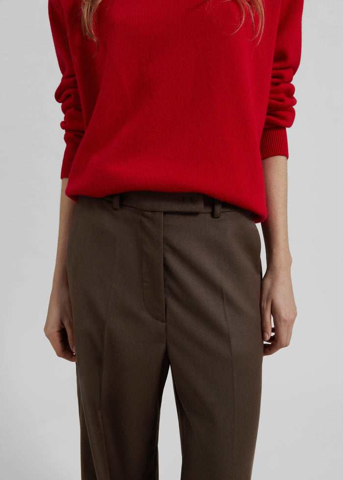 Brickell Flannel Trousers - Mocha