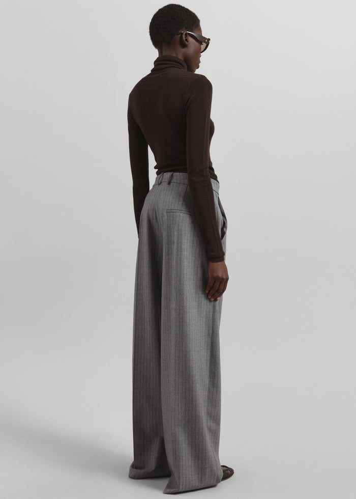 Brickell Striped Trousers - Grey/Brown