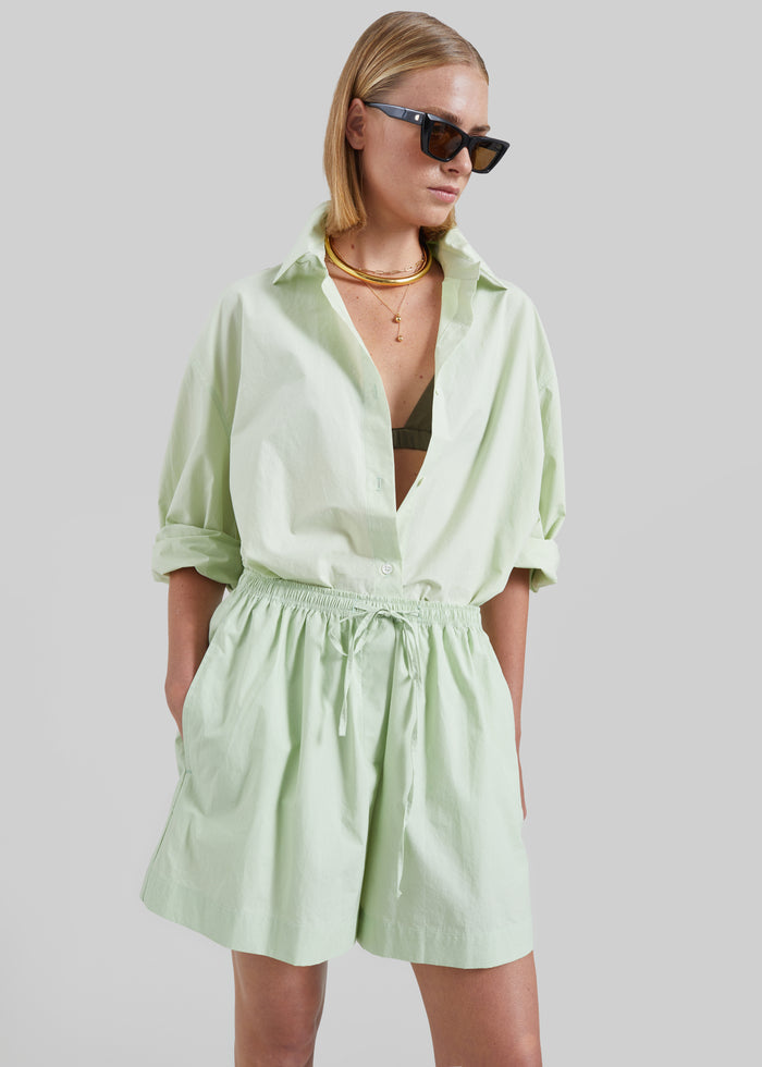 Brisay Cotton Shorts - Mint
