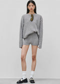 Brisbane Knit Mini Shorts - Grey