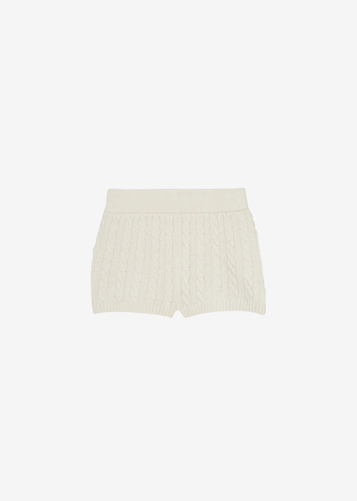 Brisbane Knit Mini Shorts - White