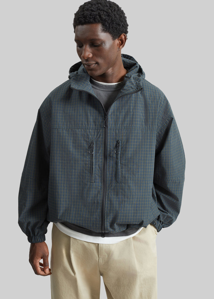 Bristol Windbreaker Jacket - Green Plaid