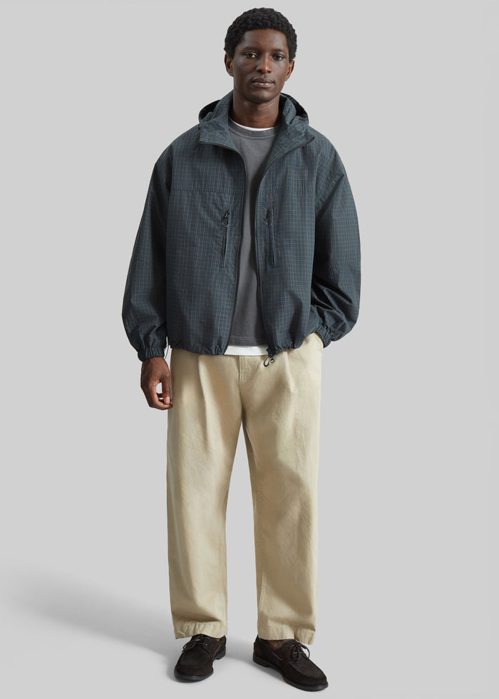 Bristol Windbreaker Jacket - Green Plaid