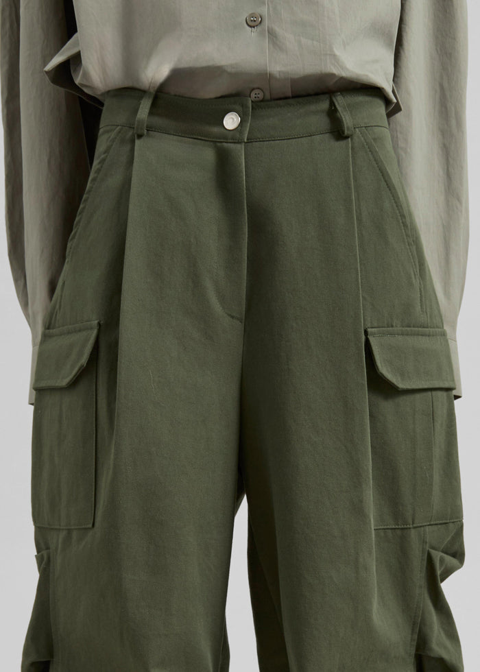 Bronte Cargo Pants - Army Green