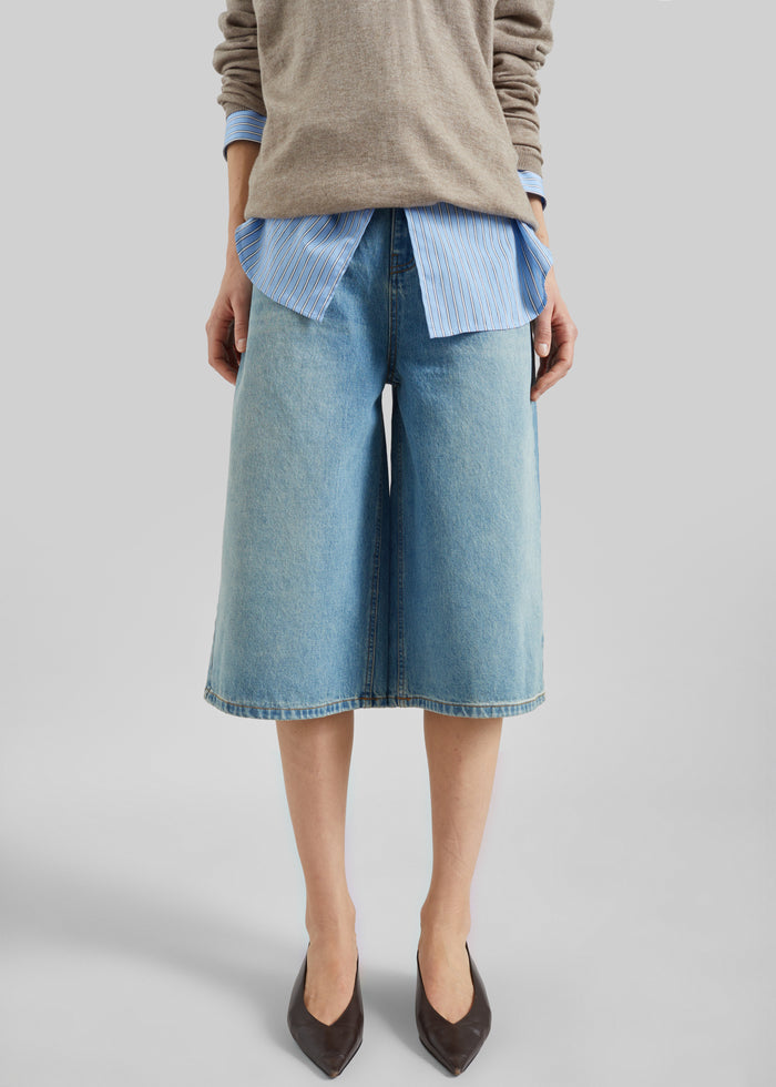 Brunoy Denim Culottes - Light Wash