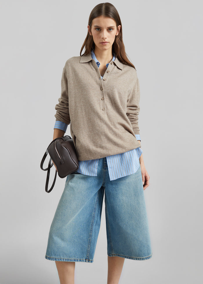 Brunoy Denim Culottes - Light Wash