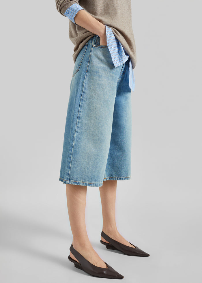 Brunoy Denim Culottes - Light Wash