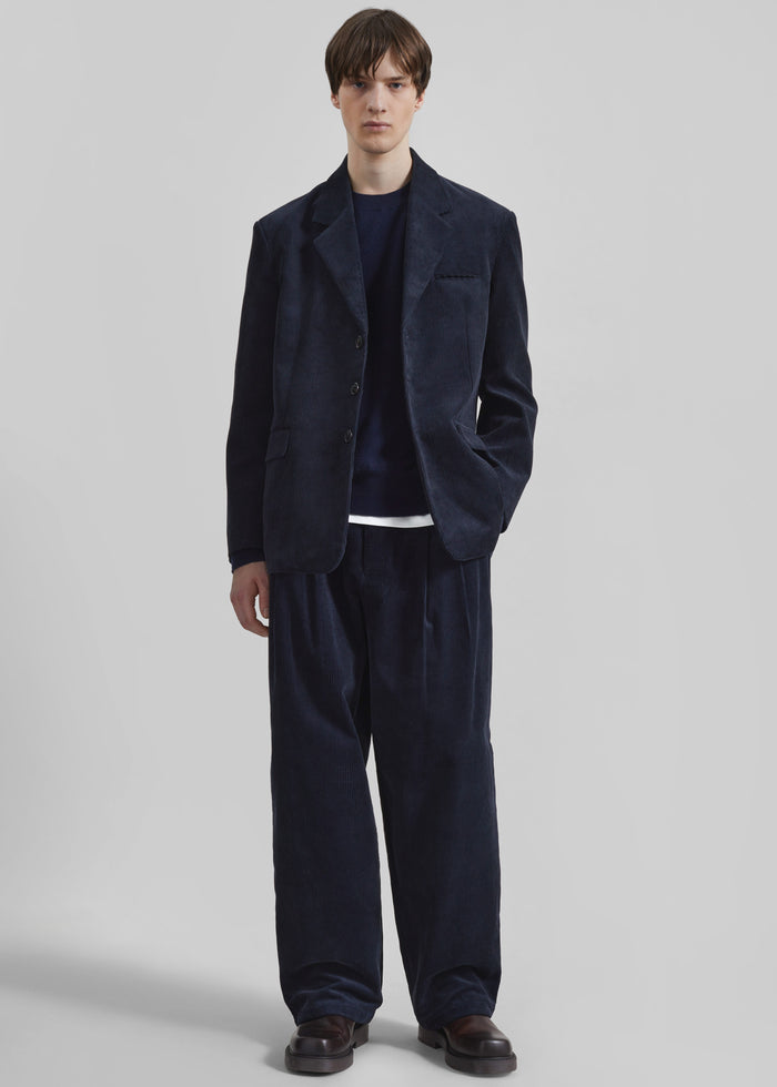 Bryant Corduroy Blazer - Dark Navy