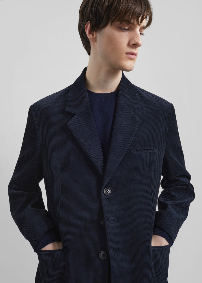 Bryant Corduroy Blazer - Dark Navy