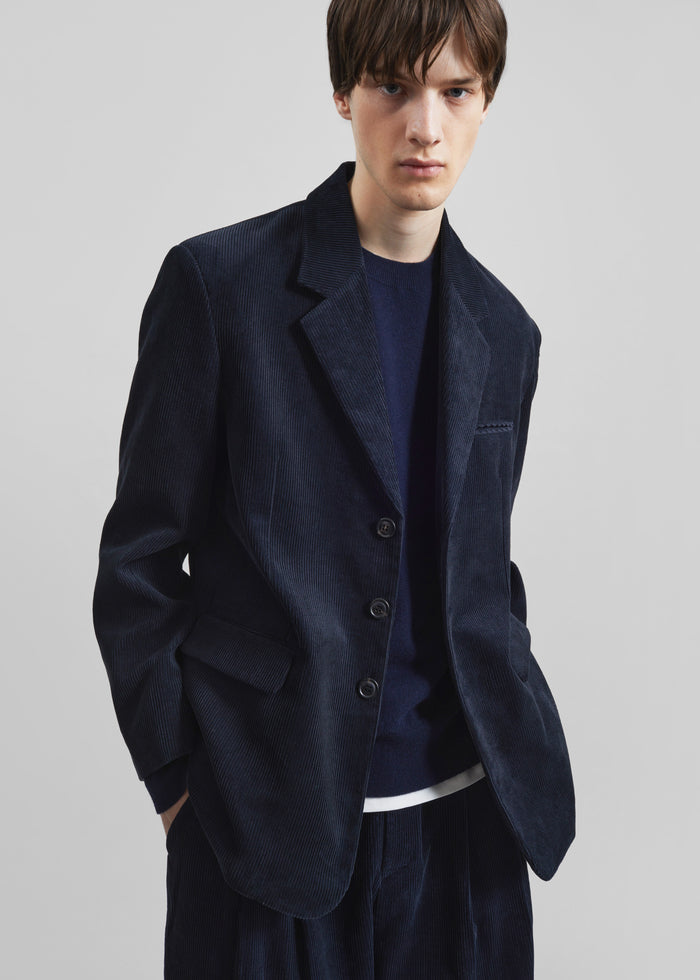 Bryant Corduroy Blazer - Dark Navy