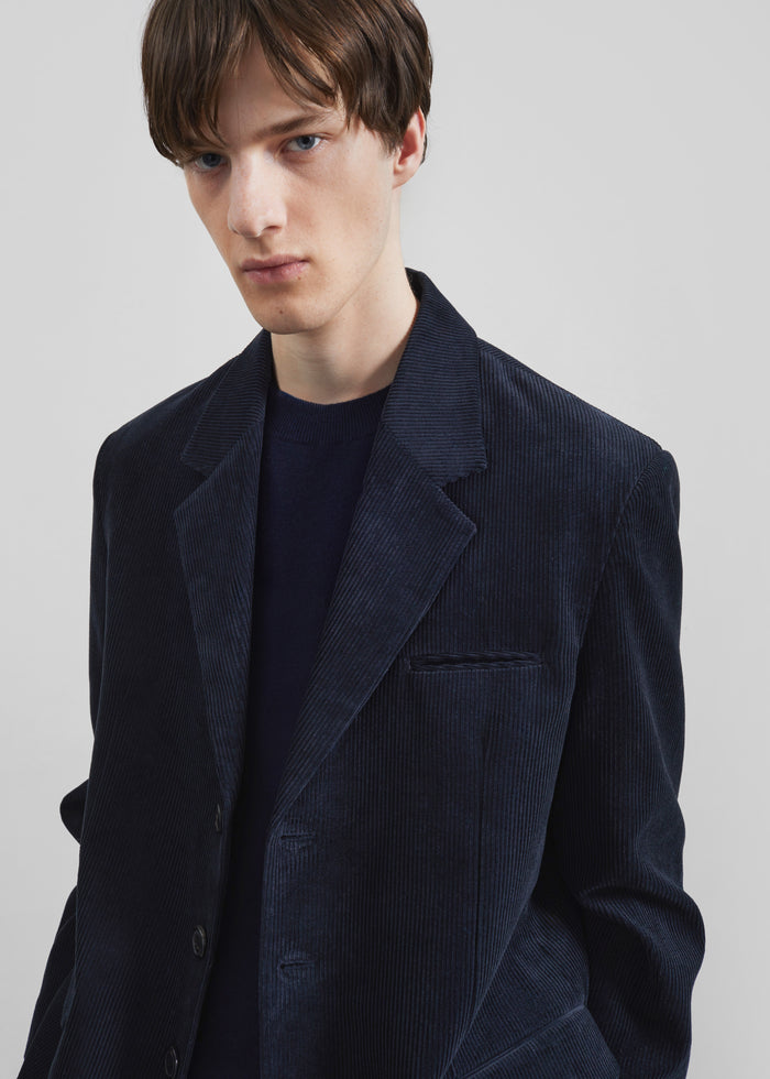 Bryant Corduroy Blazer - Dark Navy