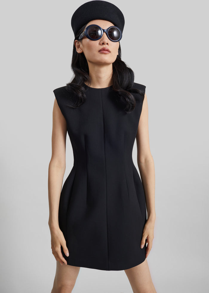 Bryn Cinched Mini Dress - Black