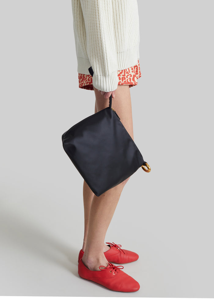 By Malene Birger Isadora Satin Clutch - Black