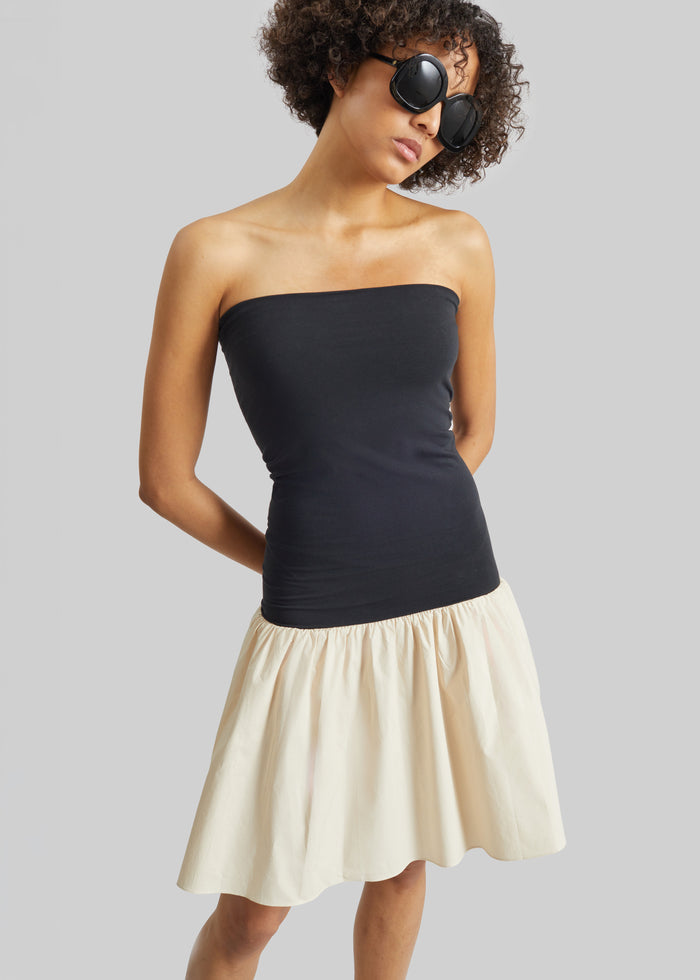 By Malene Birger Marcia Cotton Mini Dress - Oyster Gray