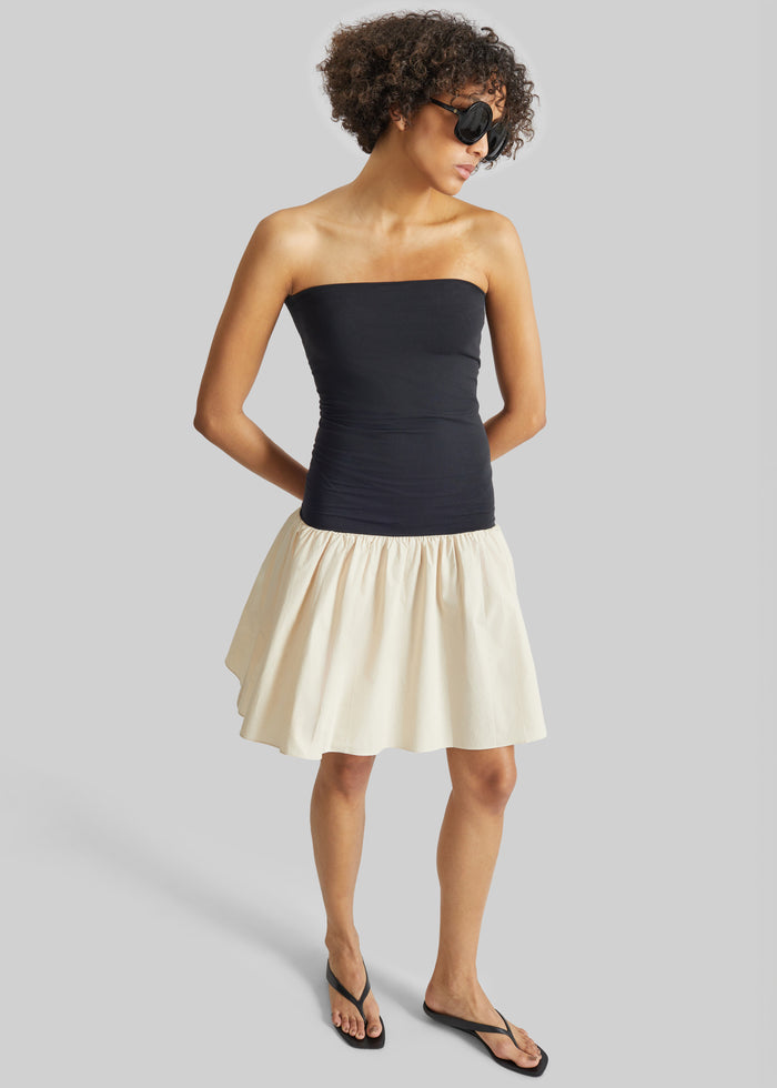 By Malene Birger Marcia Cotton Mini Dress - Oyster Gray
