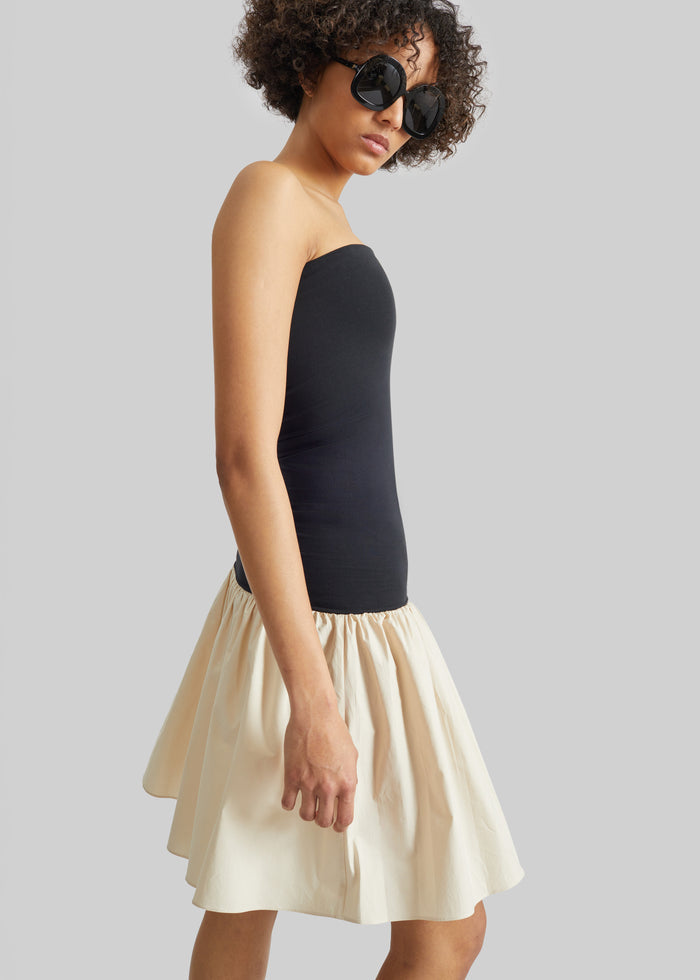 By Malene Birger Marcia Cotton Mini Dress - Oyster Gray