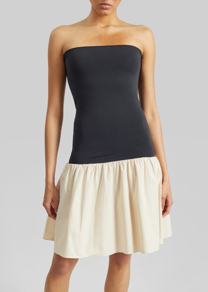 By Malene Birger Marcia Cotton Mini Dress - Oyster Gray