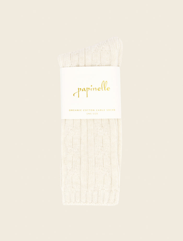 Cable Cotton Socks
