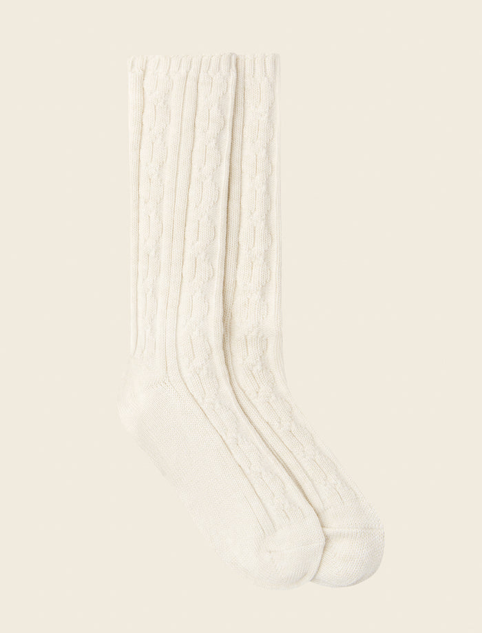 Cable Cotton Socks