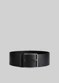 Calan Leather Wide Belt - Black