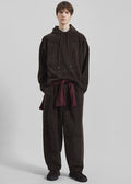 Caleb Velvet Hoodie - Brown