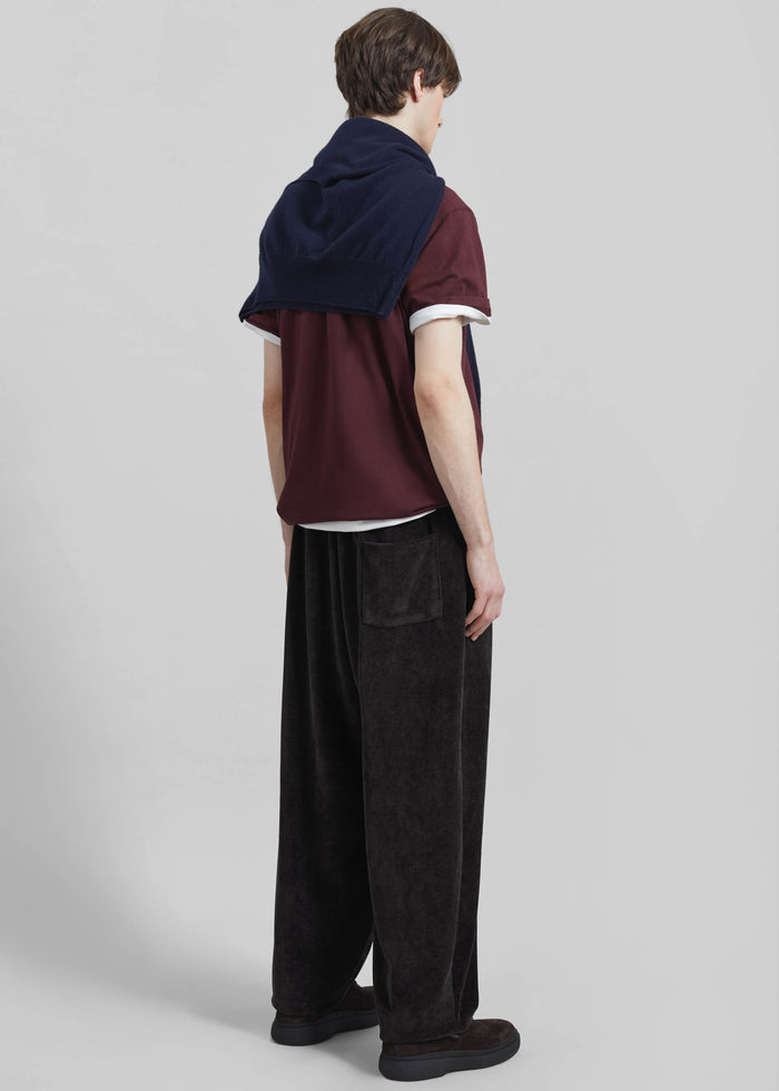 Caleb Velvet Joggers - Black