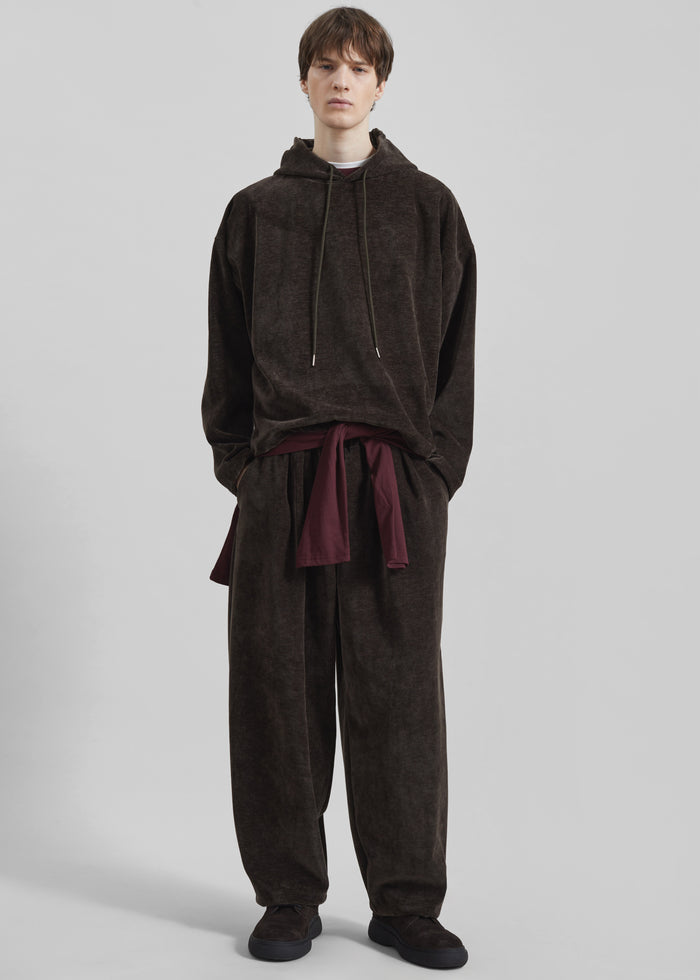 Caleb Velvet Joggers - Brown