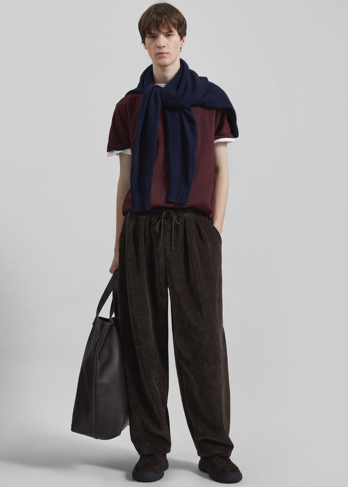 Caleb Velvet Joggers - Brown