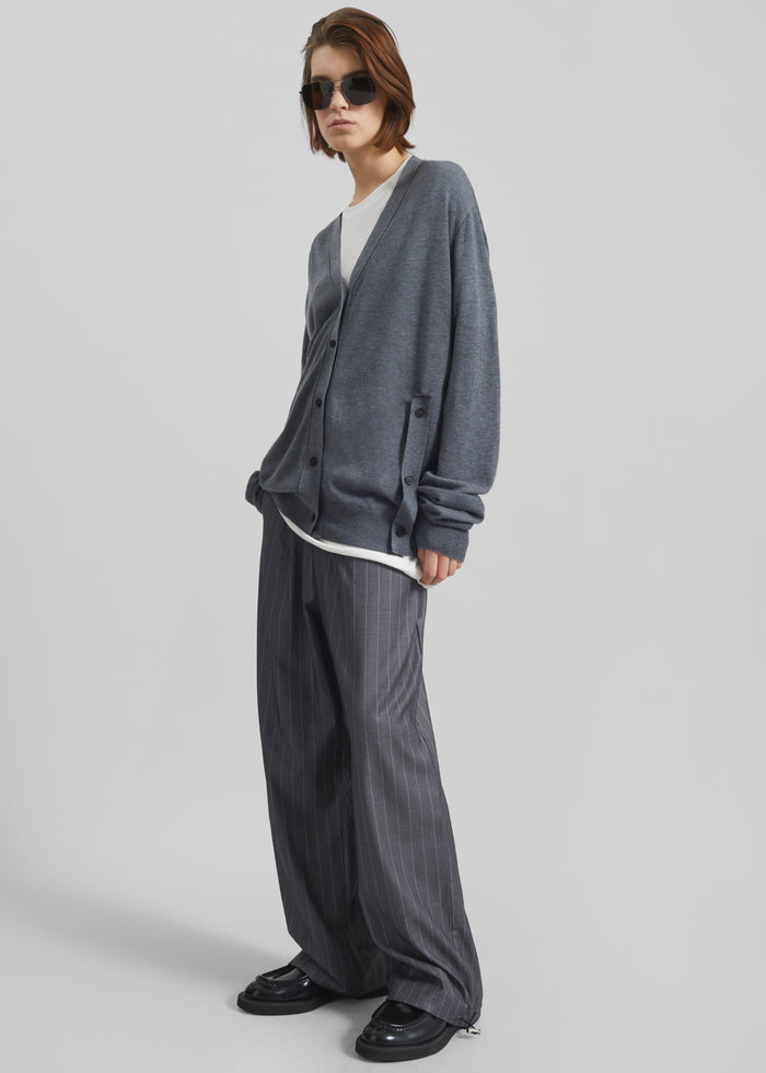 Calvane Two-Way Cardigan - Grey